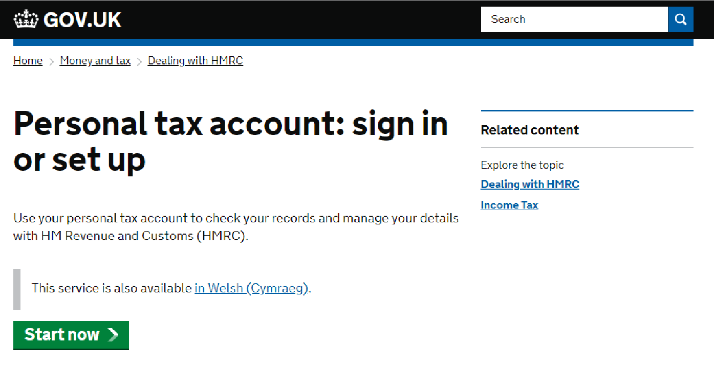 personal tax account